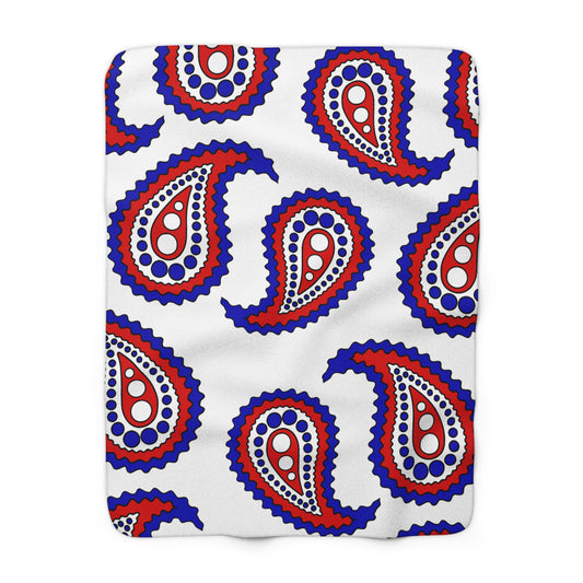 Costa Rica Retro Paisley Blanket Throw