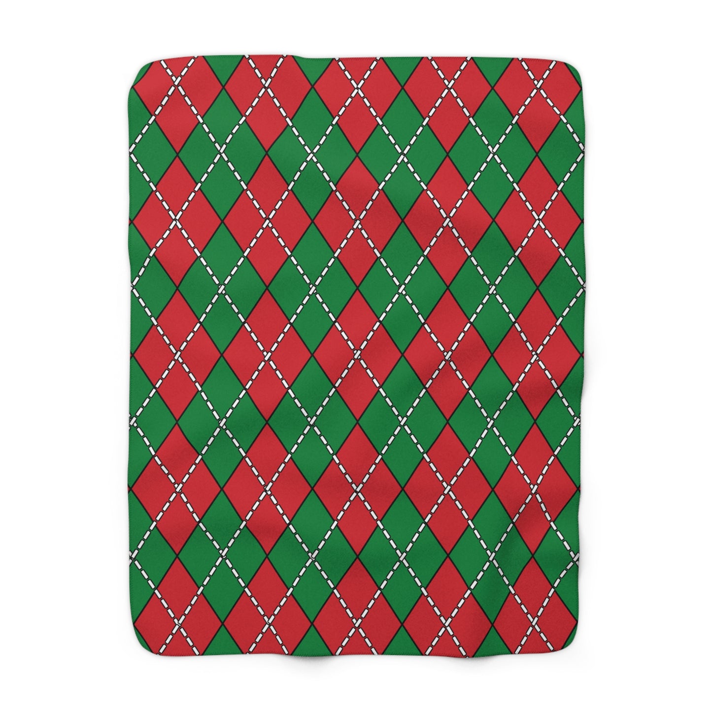 Turkmenistan Retro Argyle Blanket Throw