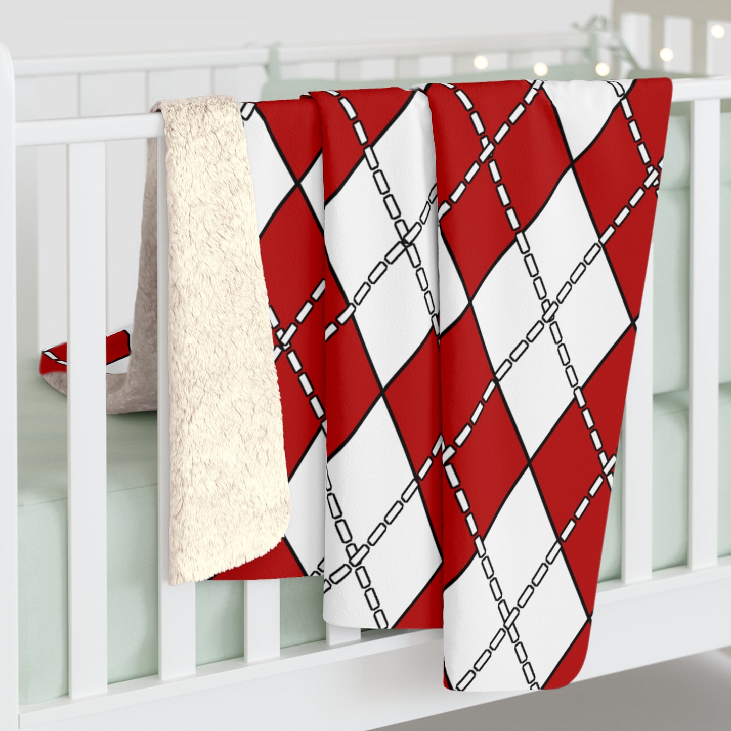 Isle Of Man Retro Argyle Blanket Throw