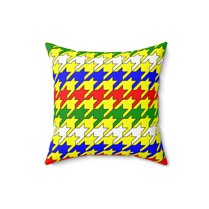 Central African Republic Retro Houndstooth Cushion Pillow