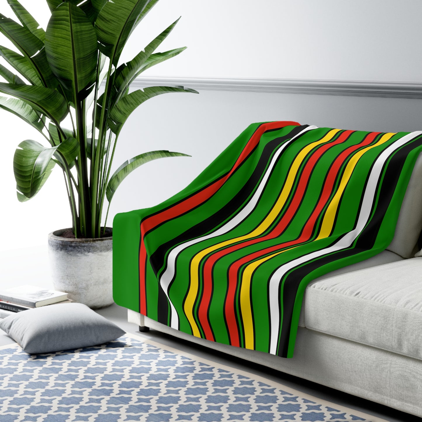 Dominica Retro Stripes Blanket Throw