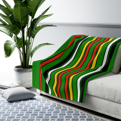 Dominica Retro Stripes Blanket Throw