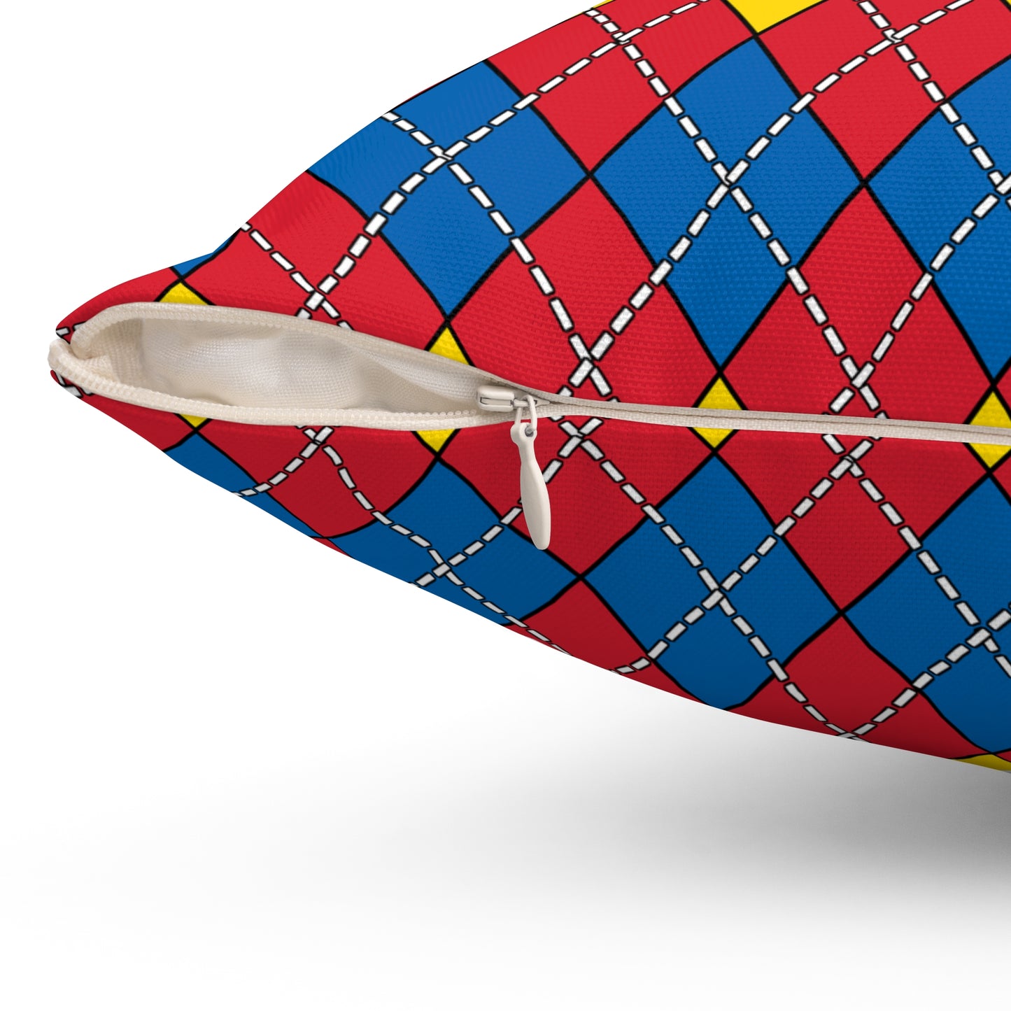 Mongolia Retro Argyle Cushion Pillow