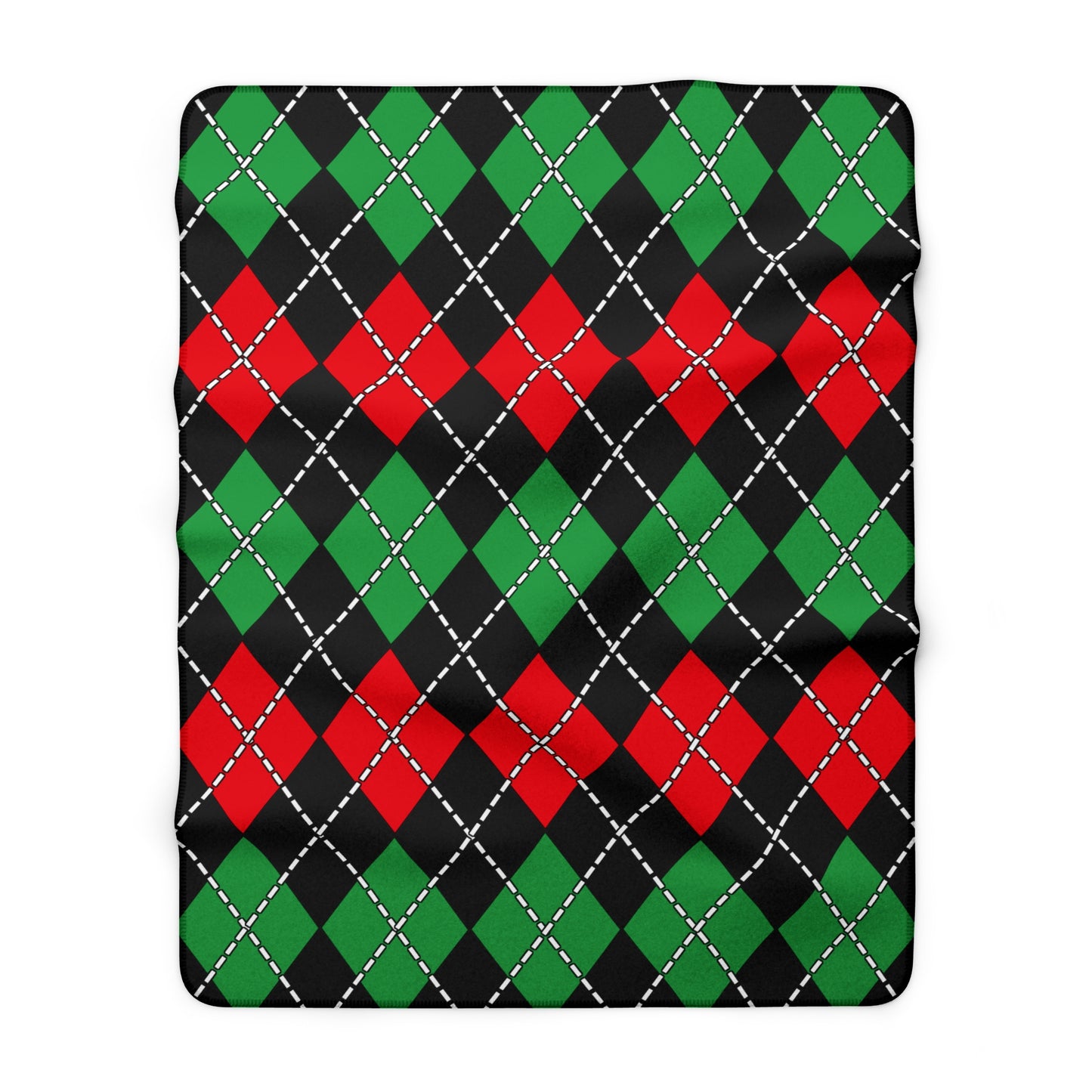 Libya Retro Argyle Blanket Throw
