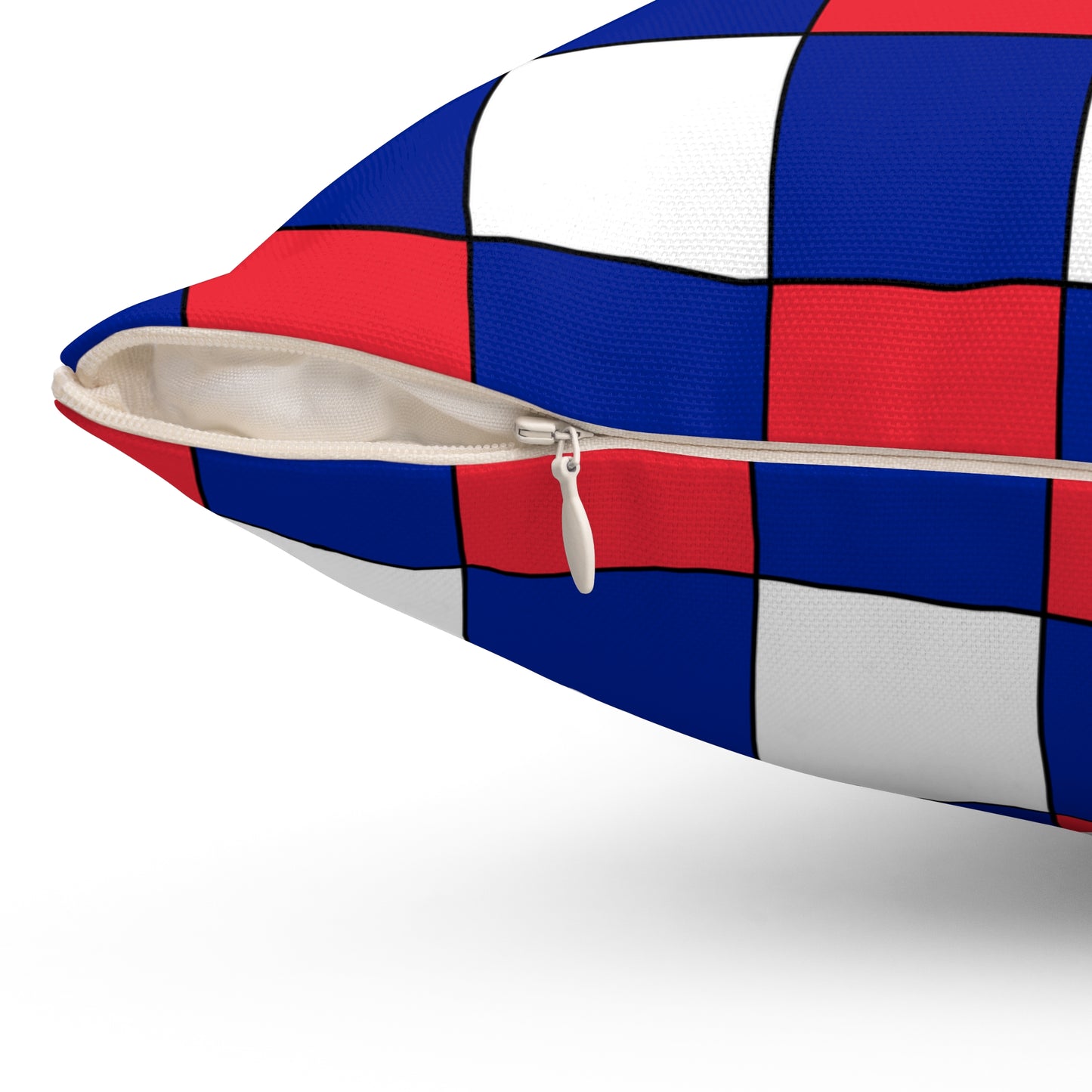 French Southern Territories Retro Check Cushion Pillow