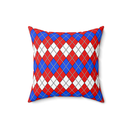 Puerto Rico Retro Argyle Cushion Pillow