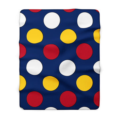 Turks And Caicos Islands Retro Polka Dots Blanket Throw