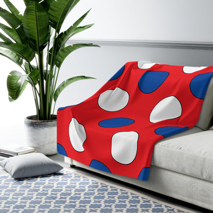 Slovakia Retro Polka Dots Blanket Throw