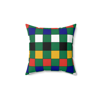 South Africa Retro Check Cushion Pillow