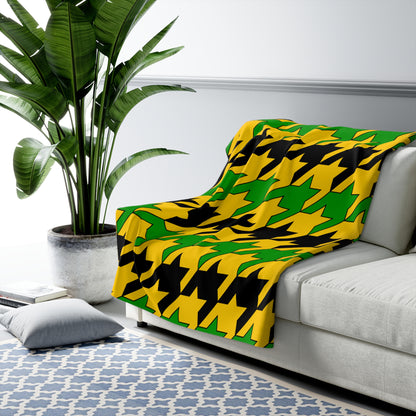 Jamaica Retro Houndstooth Blanket Throw