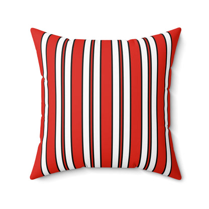 French Polynesia Retro Stripes Cushion Pillow