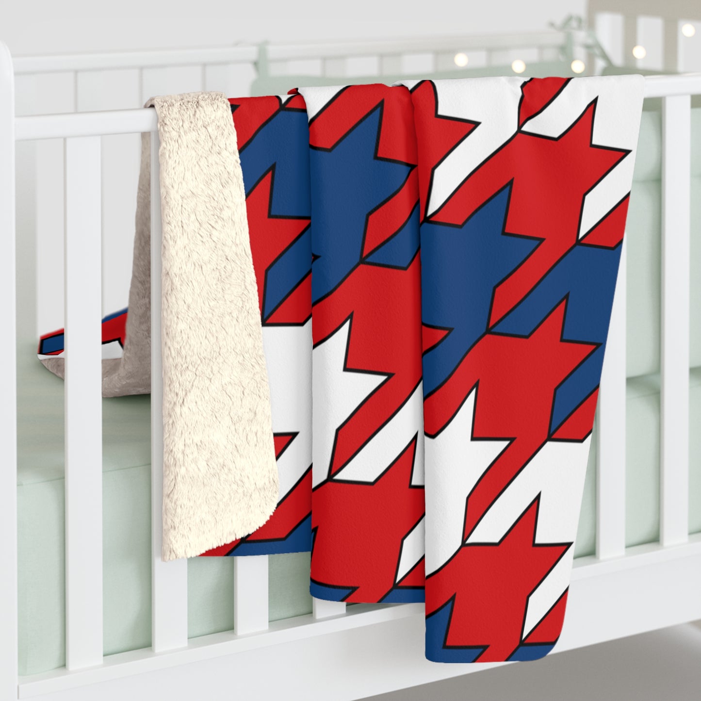 Czechia Retro Houndstooth Blanket Throw