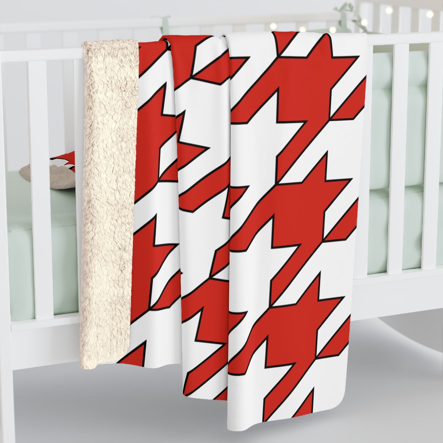 Canada Retro Houndstooth Blanket Throw