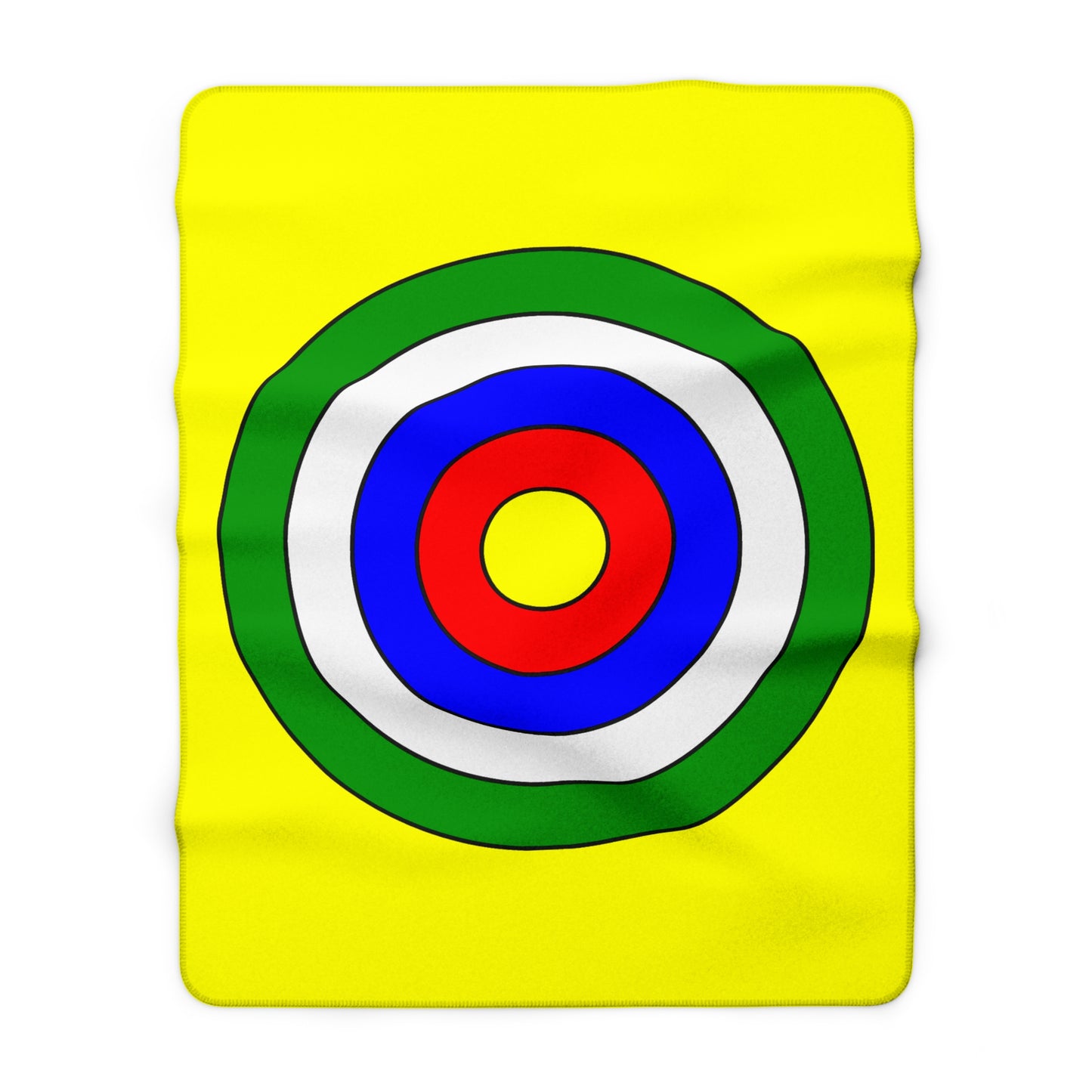 Central African Republic Retro Target Blanket Throw