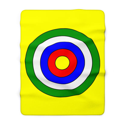 Central African Republic Retro Target Blanket Throw