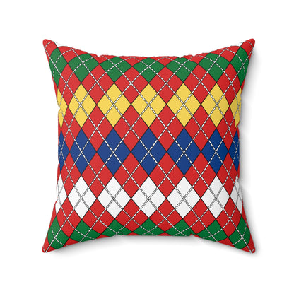 Seychelles Retro Argyle Cushion Pillow