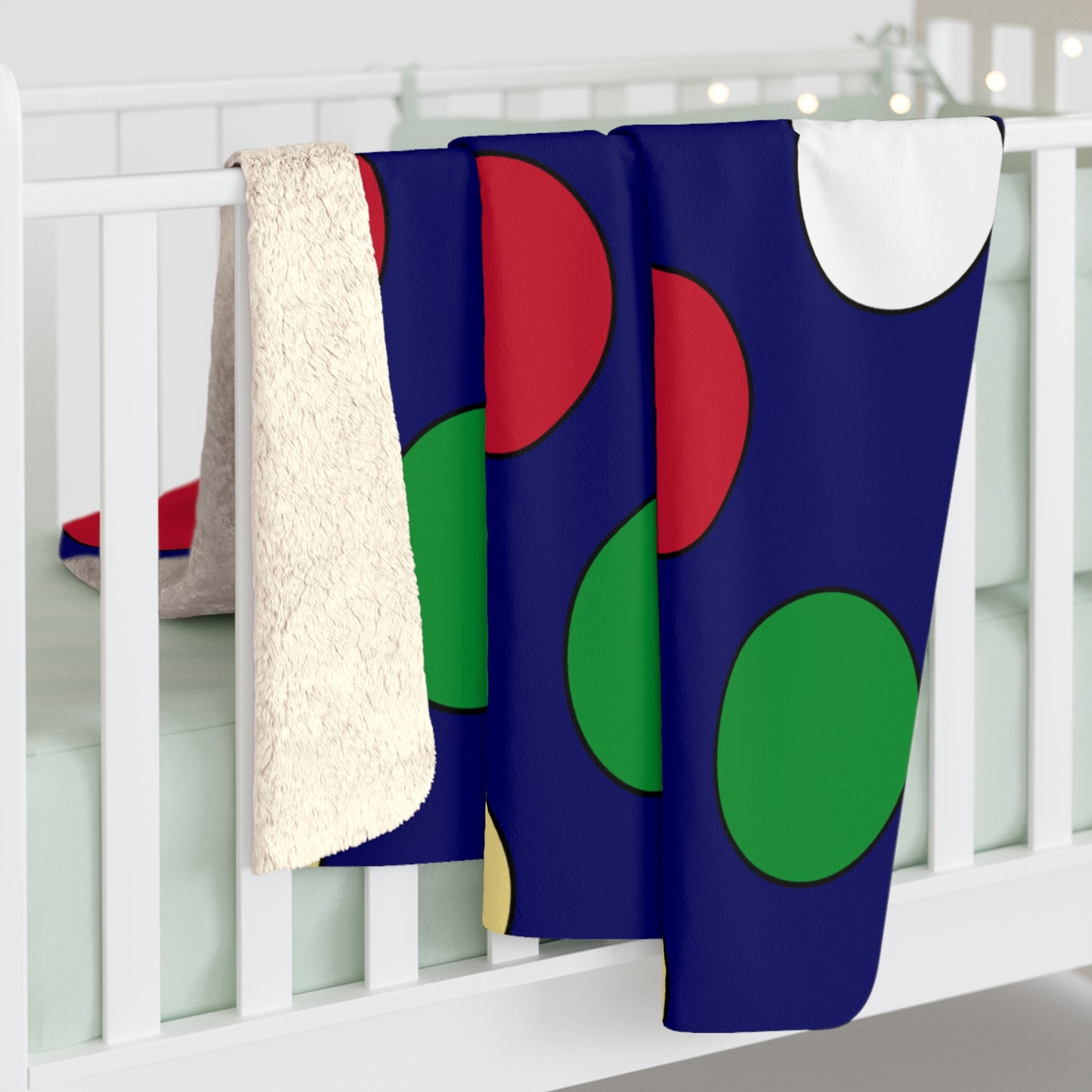 Cayman Islands Retro Polka Dots Blanket Throw