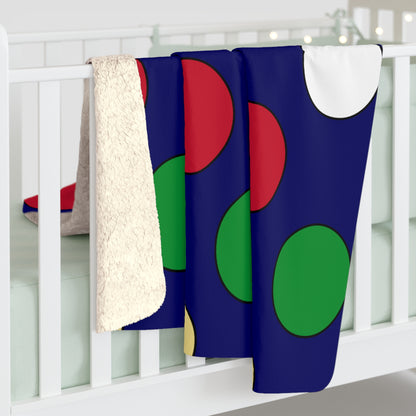 Cayman Islands Retro Polka Dots Blanket Throw