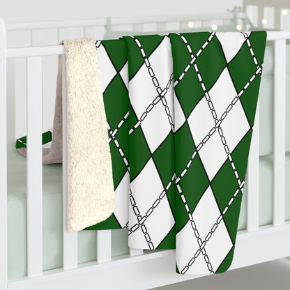 Pakistan Retro Argyle Blanket Throw