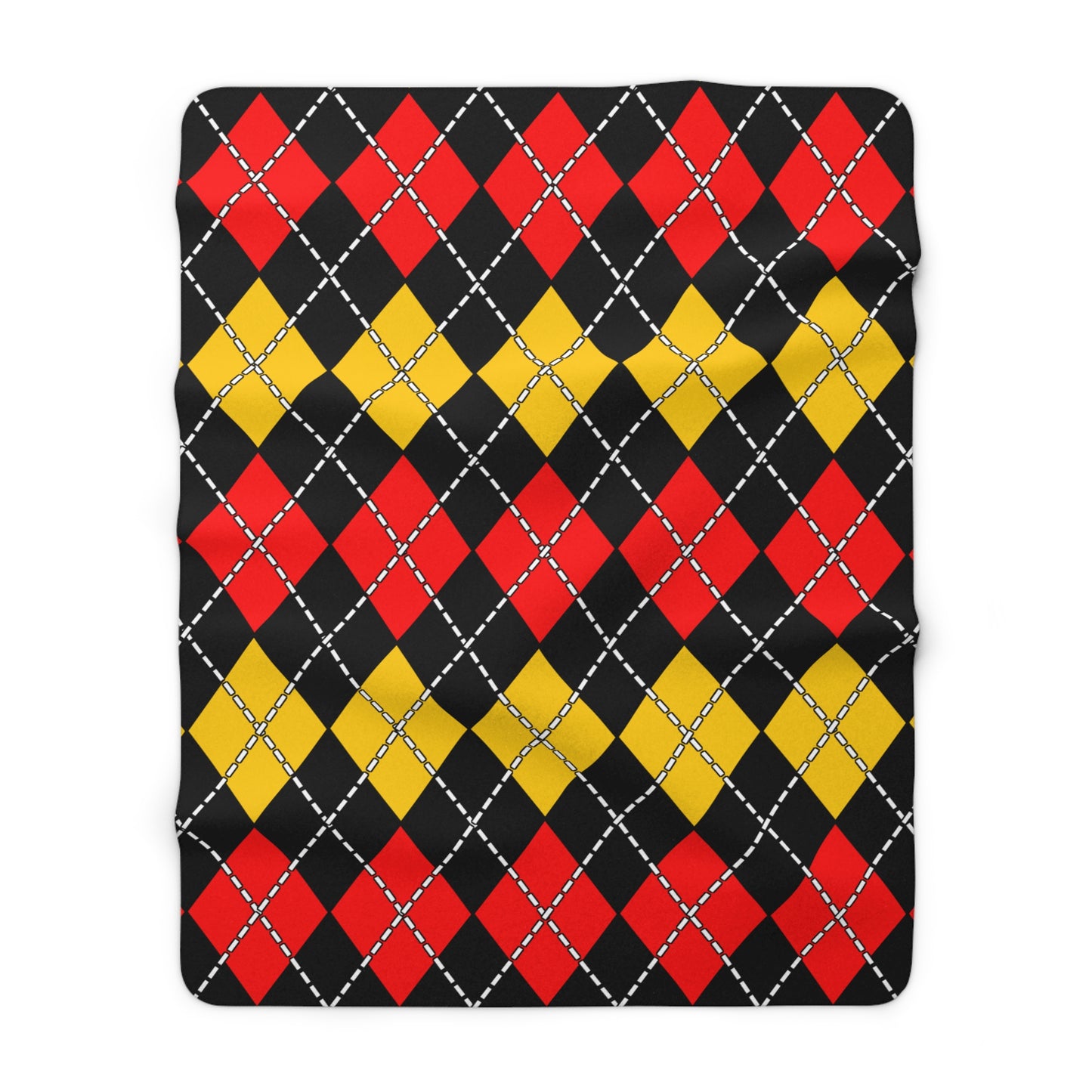 Papua New Guinea Retro Argyle Blanket Throw