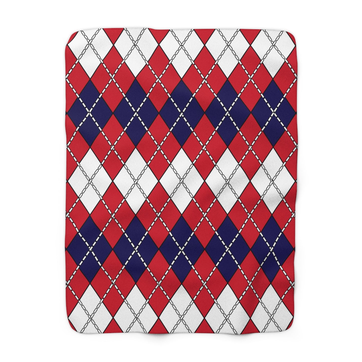 Bermuda Retro Argyle Blanket Throw