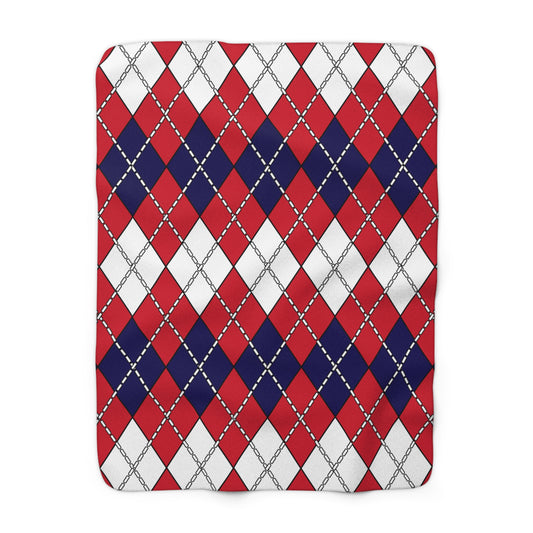 Bermuda Retro Argyle Blanket Throw