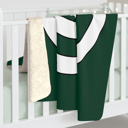 Dark Green, White Retro Target Blanket Throw