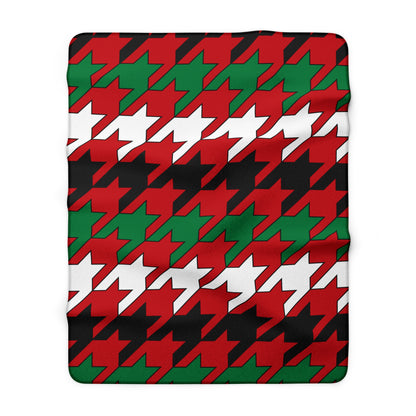 Western Sahara Retro Houndstooth Blanket Throw