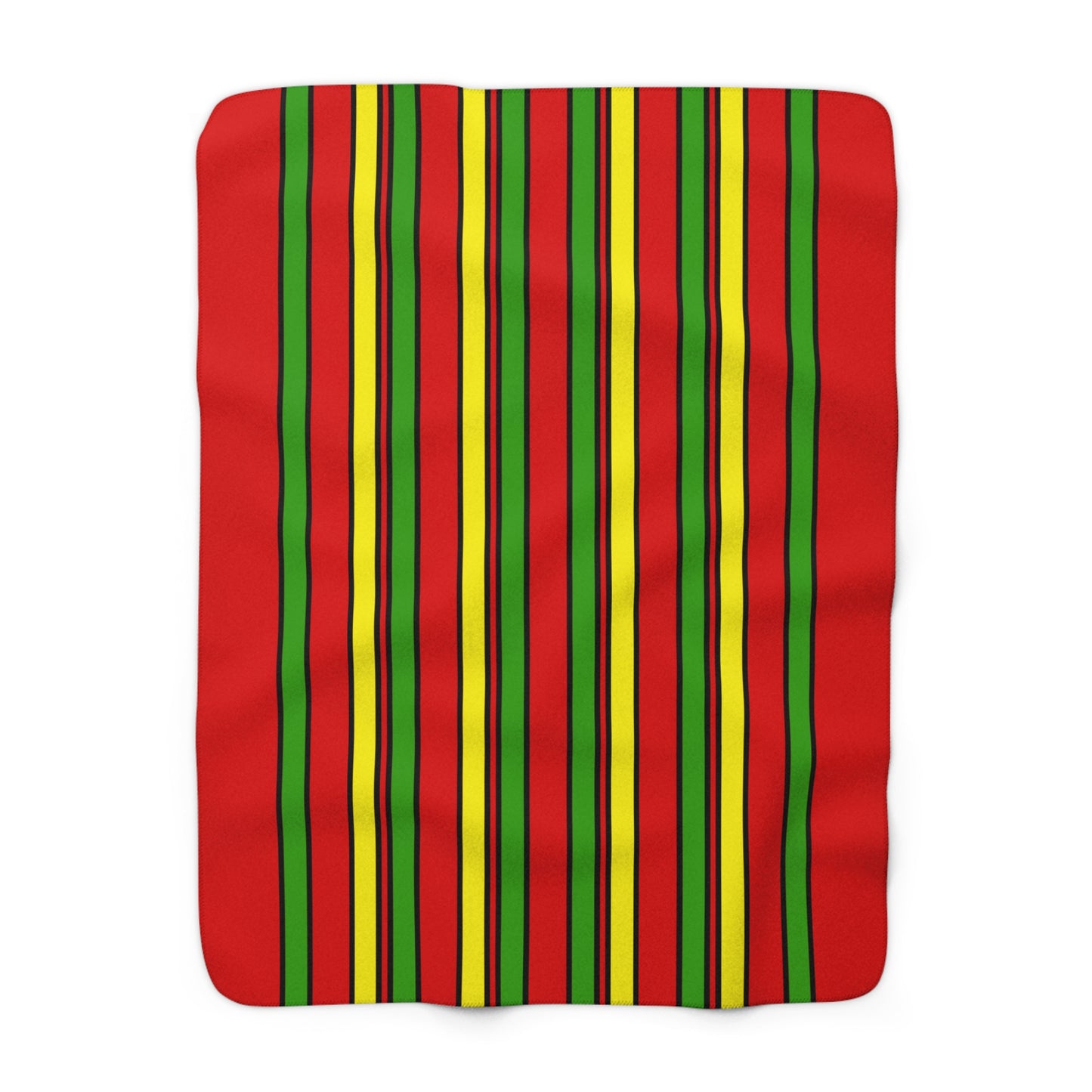Burkina Faso Retro Stripes Blanket Throw