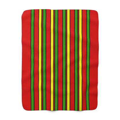 Burkina Faso Retro Stripes Blanket Throw