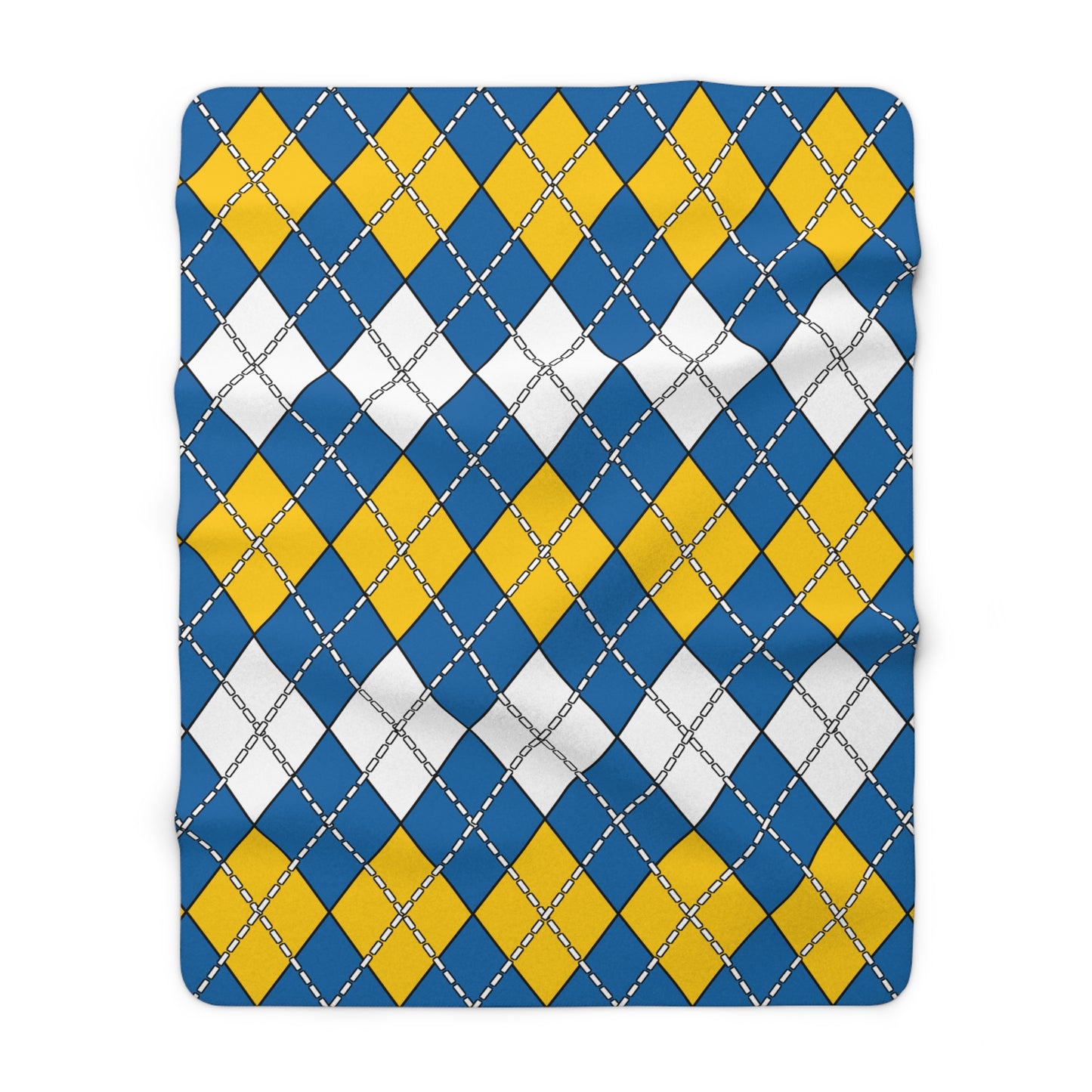 Canary Islands Retro Argyle Blanket Throw