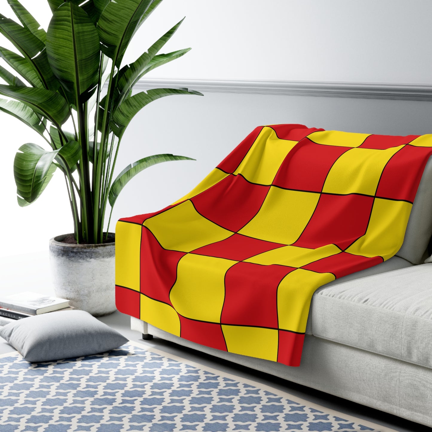 Catalonia Retro Check Blanket Throw