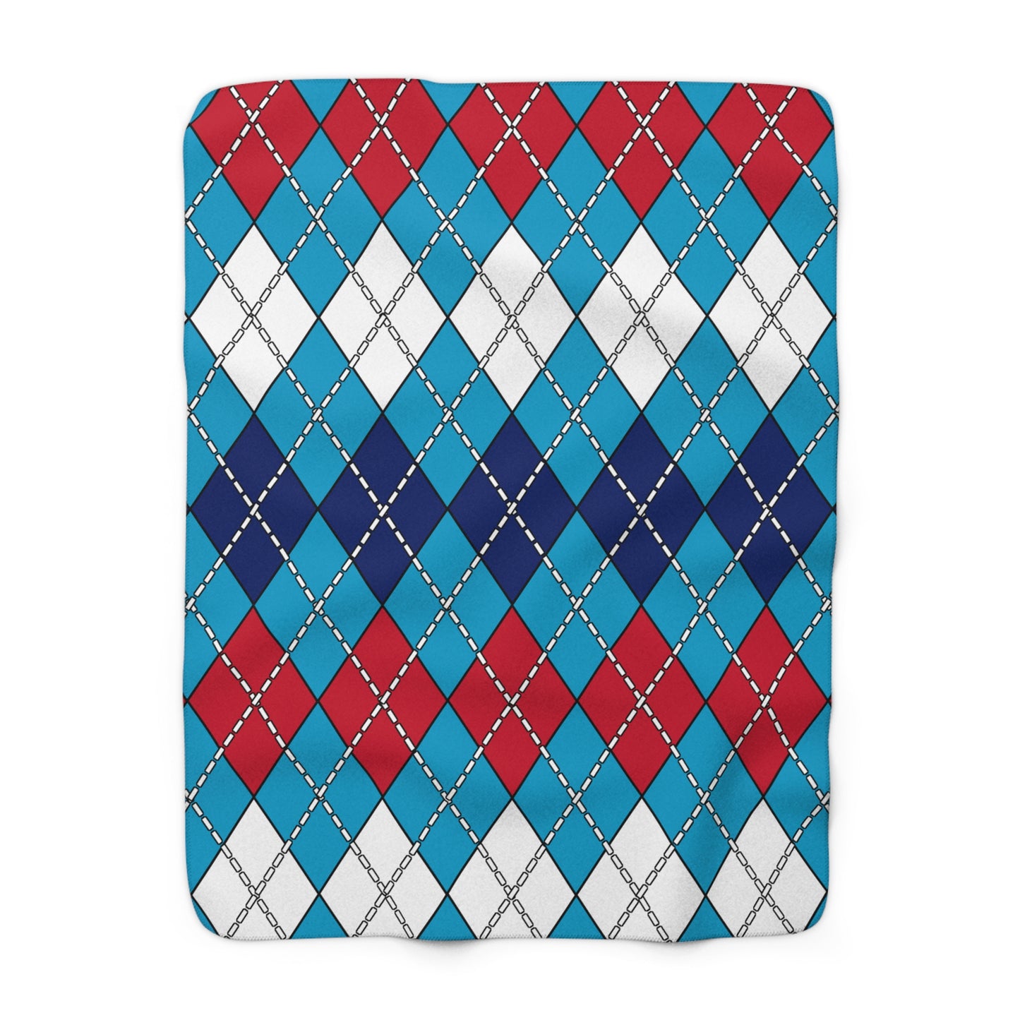 Tuvalu Retro Argyle Blanket Throw