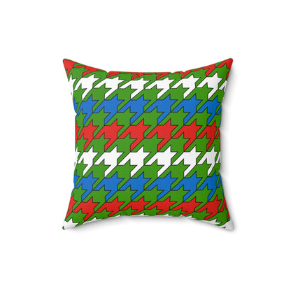 Equatorial Guinea Retro Houndstooth Cushion Pillow