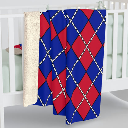 Haiti Retro Argyle Blanket Throw