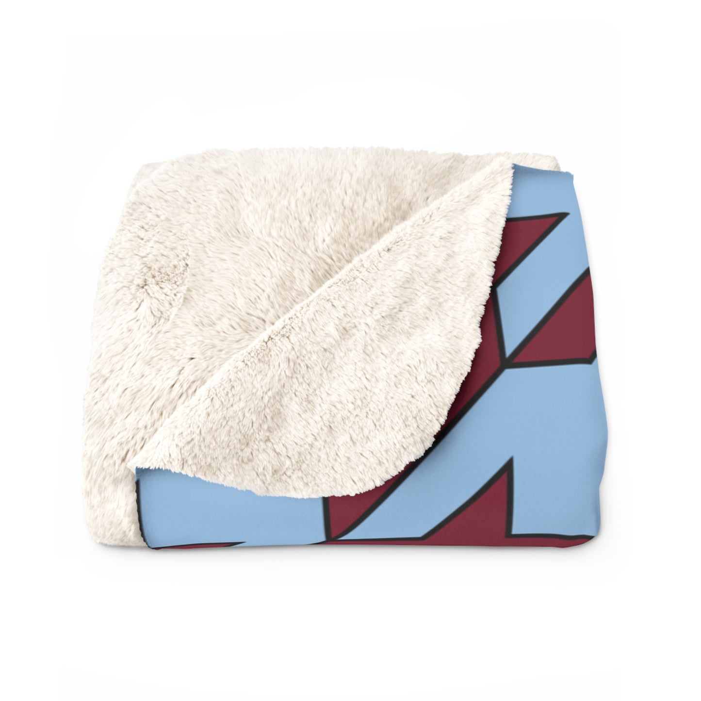 Claret, Blue Retro Houndstooth Blanket Throw