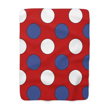 Democratic Peoples Republic Of Korea Retro Polka Dots Blanket Throw