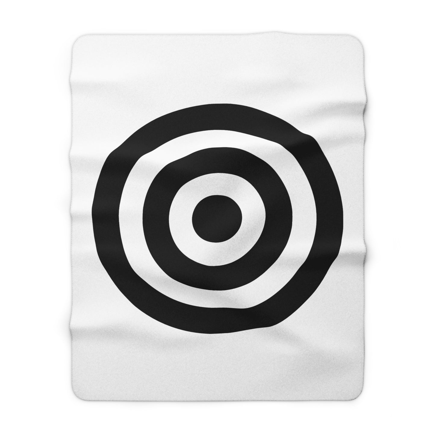 White, Black Retro Target Blanket Throw