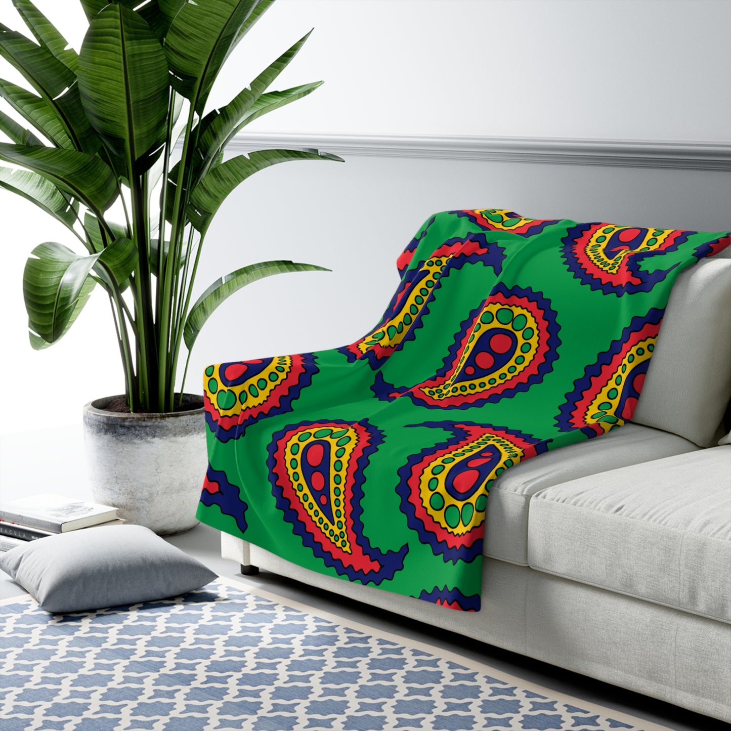 Mauritius Retro Paisley Blanket Throw