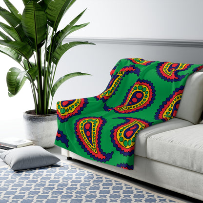 Mauritius Retro Paisley Blanket Throw