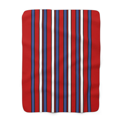 Democratic Peoples Republic Of Korea Retro Stripes Blanket Throw
