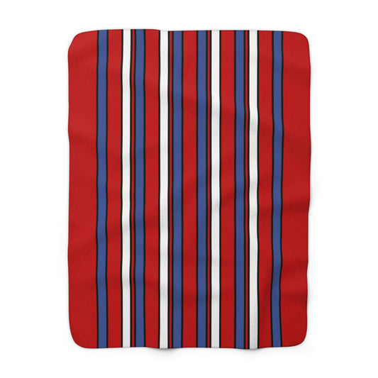 Democratic Peoples Republic Of Korea Retro Stripes Blanket Throw