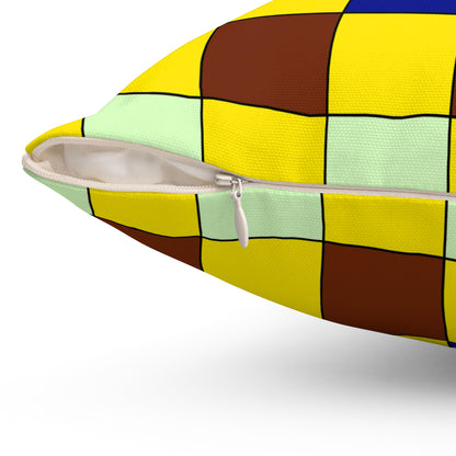 Ecuador Retro Check Cushion Pillow