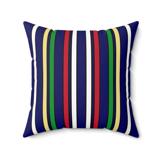 Cayman Islands Retro Stripes Cushion Pillow