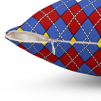 Eswatini Retro Argyle Cushion Pillow