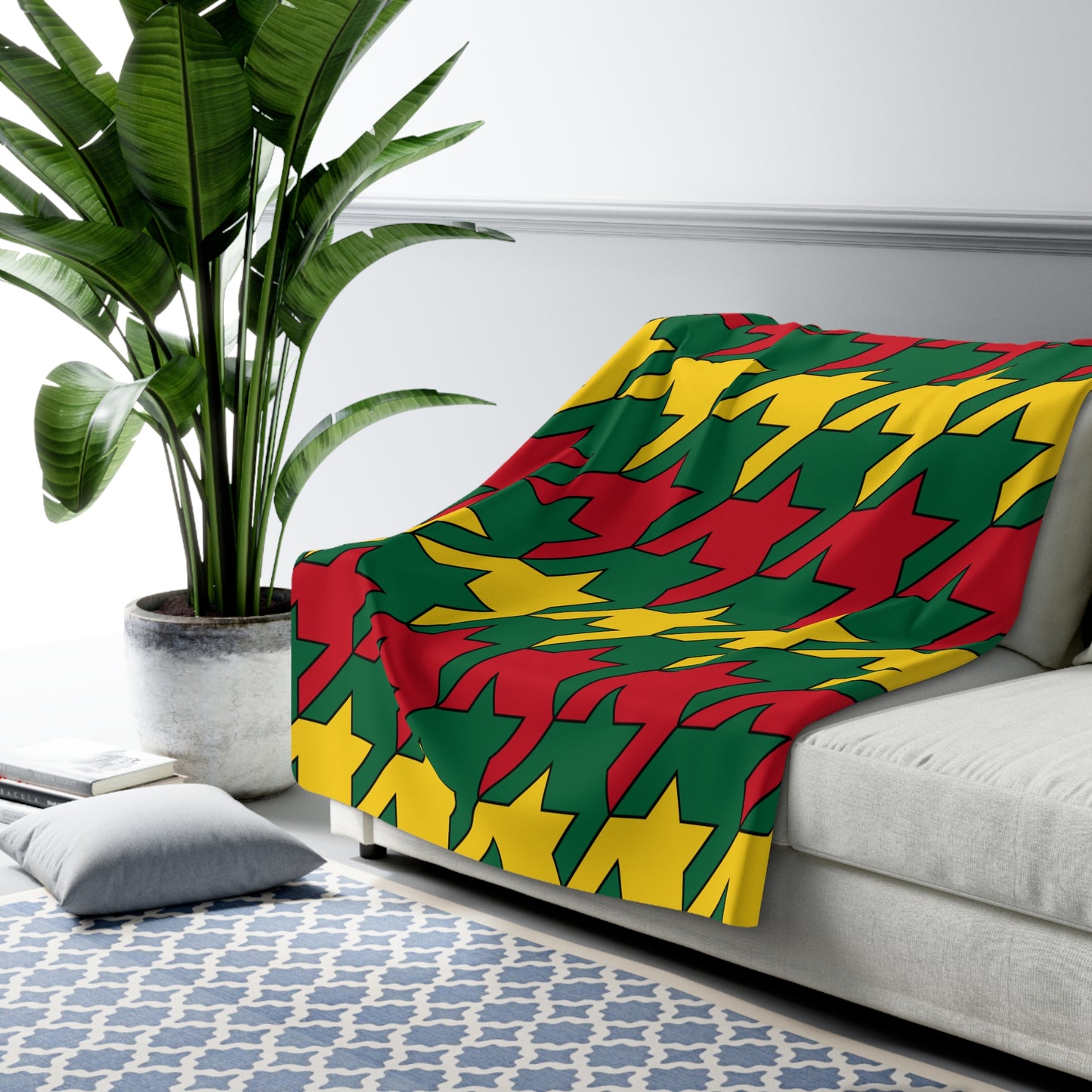 Ghana Retro Houndstooth Blanket Throw