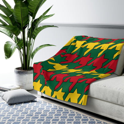Ghana Retro Houndstooth Blanket Throw