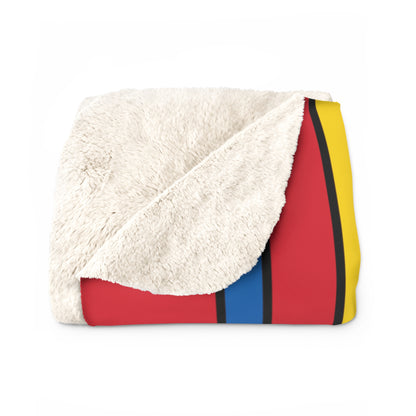 Mongolia Retro Stripes Blanket Throw