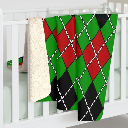 Afghanistan Retro Argyle Blanket Throw