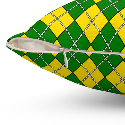 Cocos Islands Retro Argyle Cushion Pillow